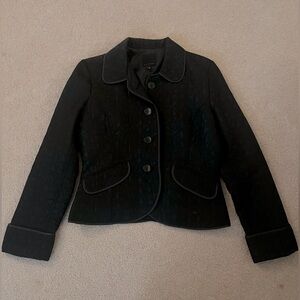 The Limited retro black fitted jacket with embroidered pattern